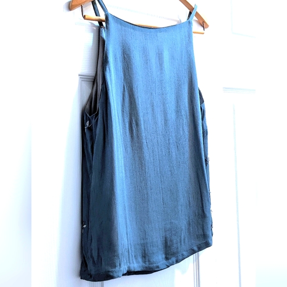 Elegant Cornflower or Dark Ice Blue Sleeveless Lined Formal Top. Sz 3. HP! - Picture 6 of 14